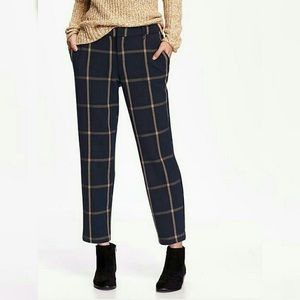 Nwt Old Navy Harper Navy Plaid Trouser